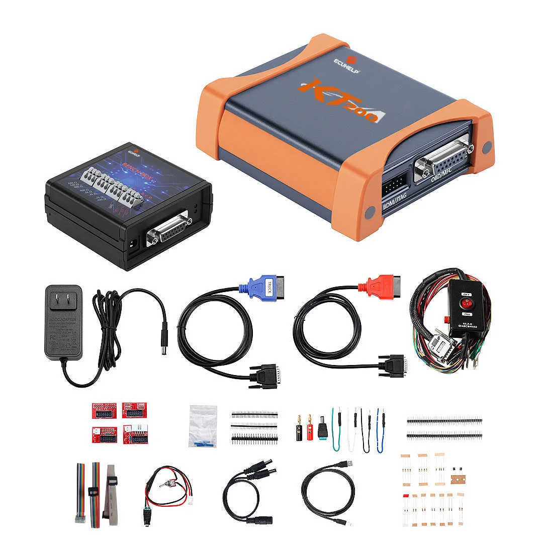 ECUHELP KT200 ECU Programmer KT200 Master Version, Read Write Car Truck via OBD / on Bench / in Boot Jtag in Suitcase