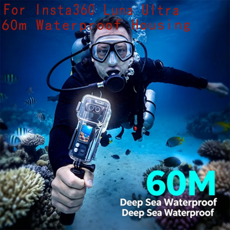 For The Insta360 Luna Ultra 60-meter Deep-sea Waterproof Case High-transparency Glass Lens Of Full-coverage Protective Shell Kit