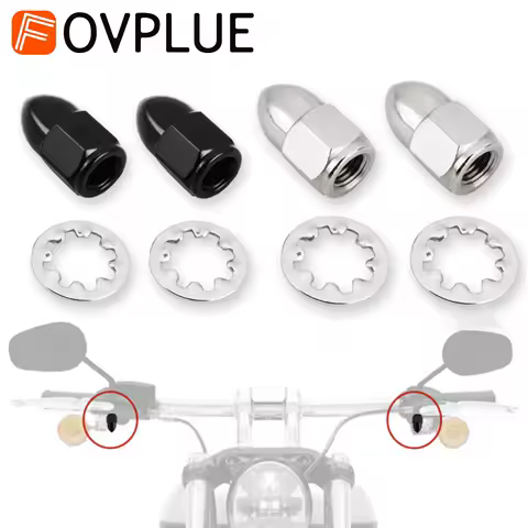 For Harley Dyna CVO Softail Electra Street Glide Sportster 883 1200 5/16&Prime;-24 Motorcycle Rearview mirrors Handlebar Mount Nut Kit