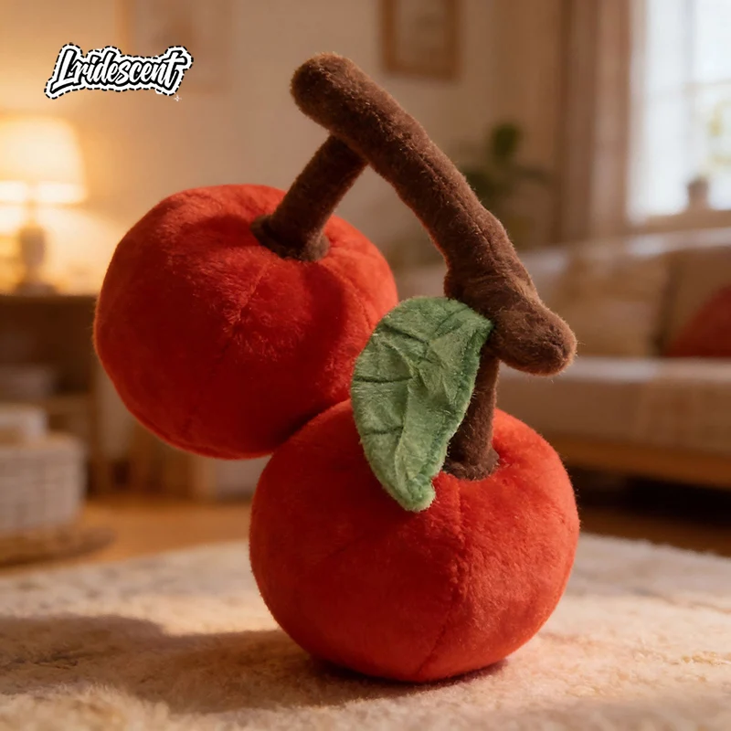 

Cute Simulation Cherry Plush Toy, INS Style Fruit Decor, High Value Lovely Gift for Home Decoration