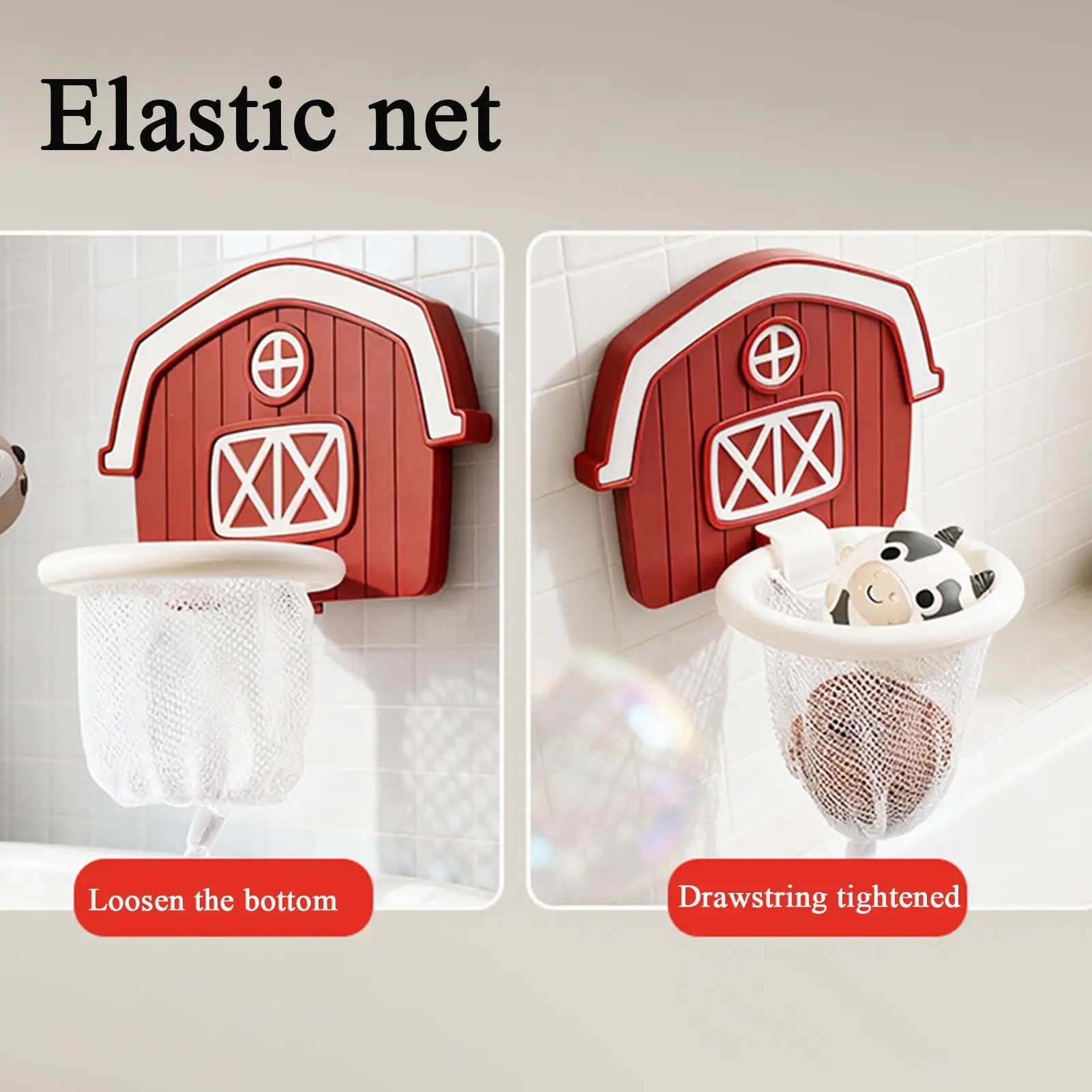 Juguetes de baño para niños, juego de agua interactivo con 6 pelotas de animales, bañera, aro de baloncesto, ventosas para niños, niñas, viajar