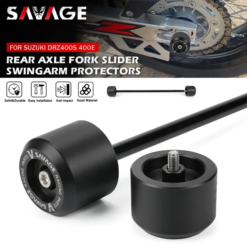 

Rear Wheel Axle Sliders For SUZUKI DRZ400S DRZ400E DRZ400 DR-Z DRZ 400 S/E Motorcycle Swingarm Protector Axle Fork Crash Slider