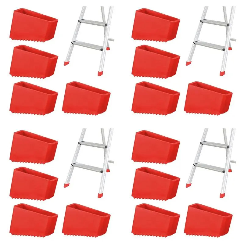 ndin-16個入りステップラダーフィートカバー多用途ラダーレッグカバー滑り止めラダーパッドゴム製フットパッド絶縁フットスリーブ