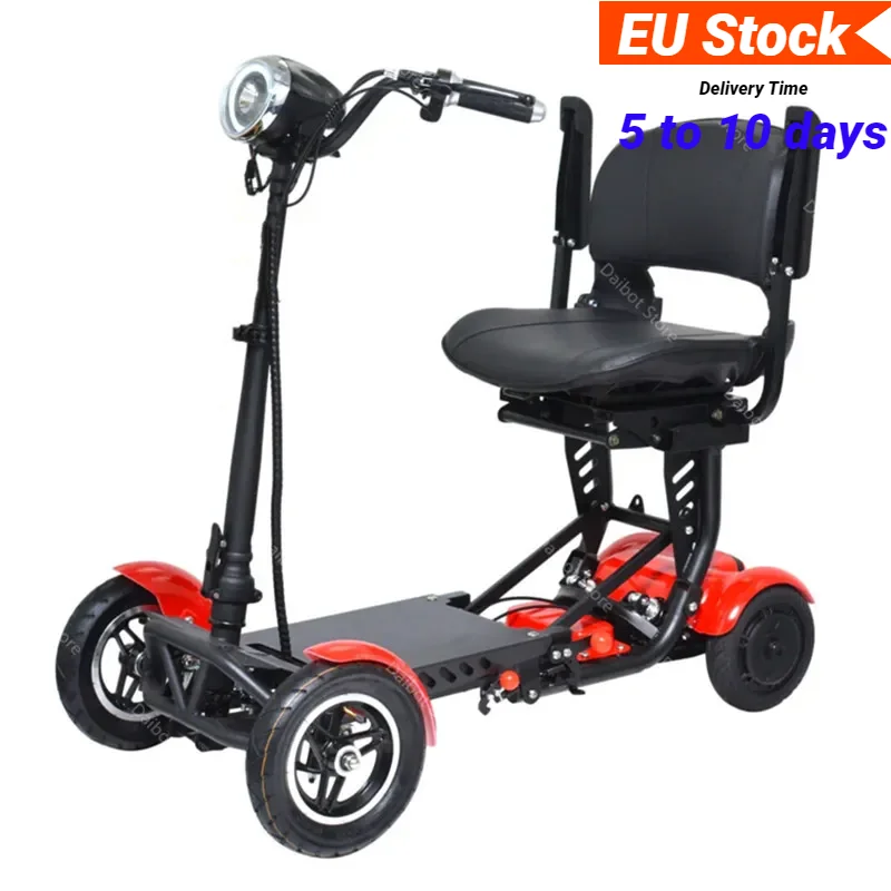 

EU STOCK 10 Inch 4 Wheel Electric Scooter 500W 36V Dual Motor Mobility Scooters for Seniors Foldable Lightweight with Basket