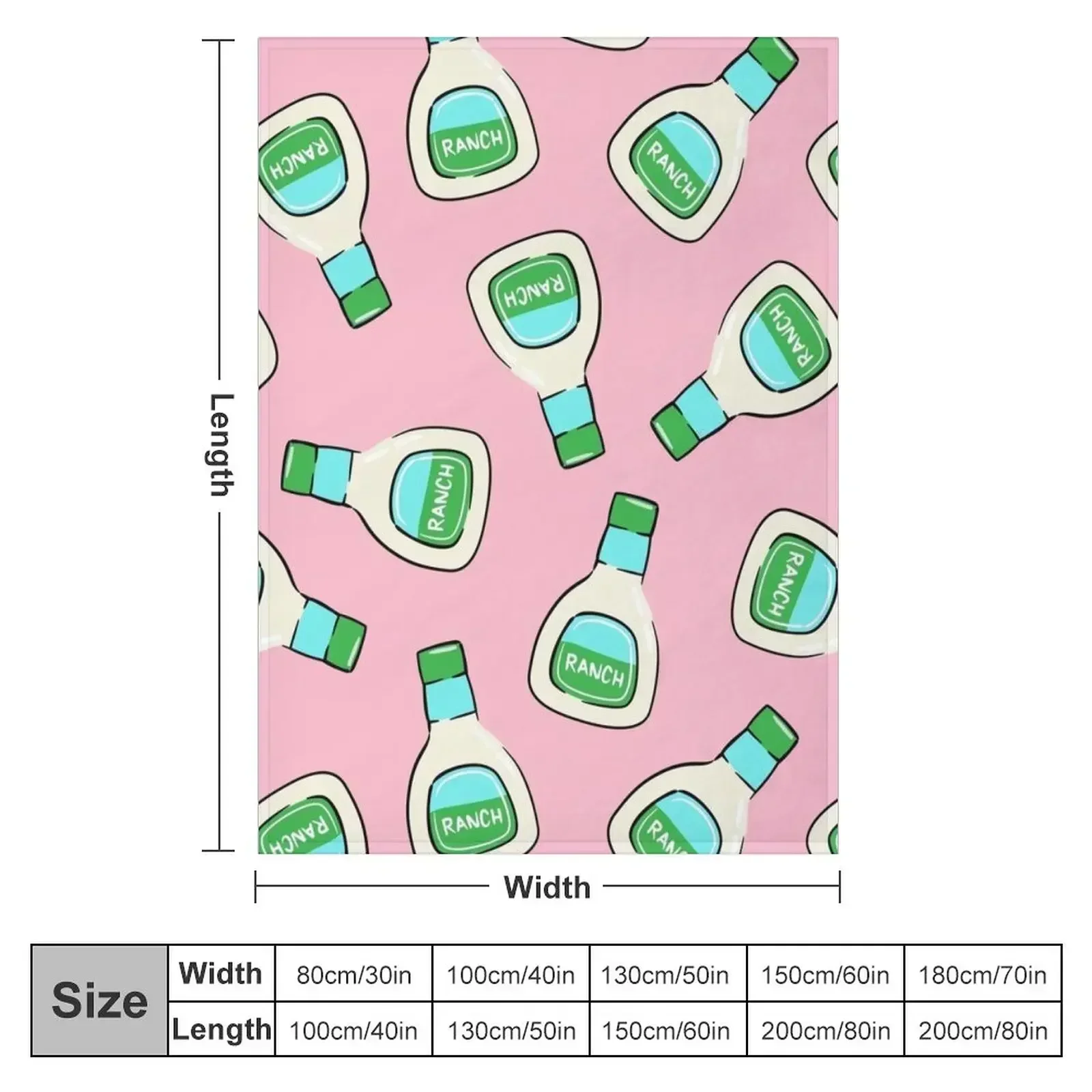 Ranch - salad dressing bottle (pink) Throw Blanket For Baby blankets and throws Bed covers Weighted Polar Quilt Blankets