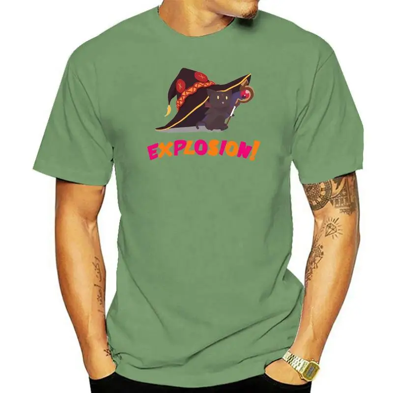 Мужская футболка Konosuba Chomusuke Explosion! Футболка унисекс, женская футболка, футболки, Топ