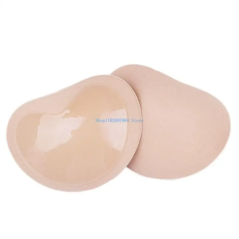 

N7YF Silicone Invisible Lift Up Bra Pads for Women Girls Adhesive Chest Pad for Triangle Heart Shaped Bra Pads Push Up Chest