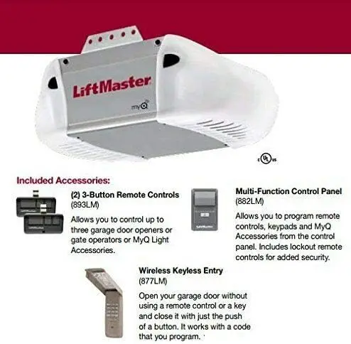 LiftMaster 3265 Premium Series 1/2 HP Chain Drive W/O Rail Assembly