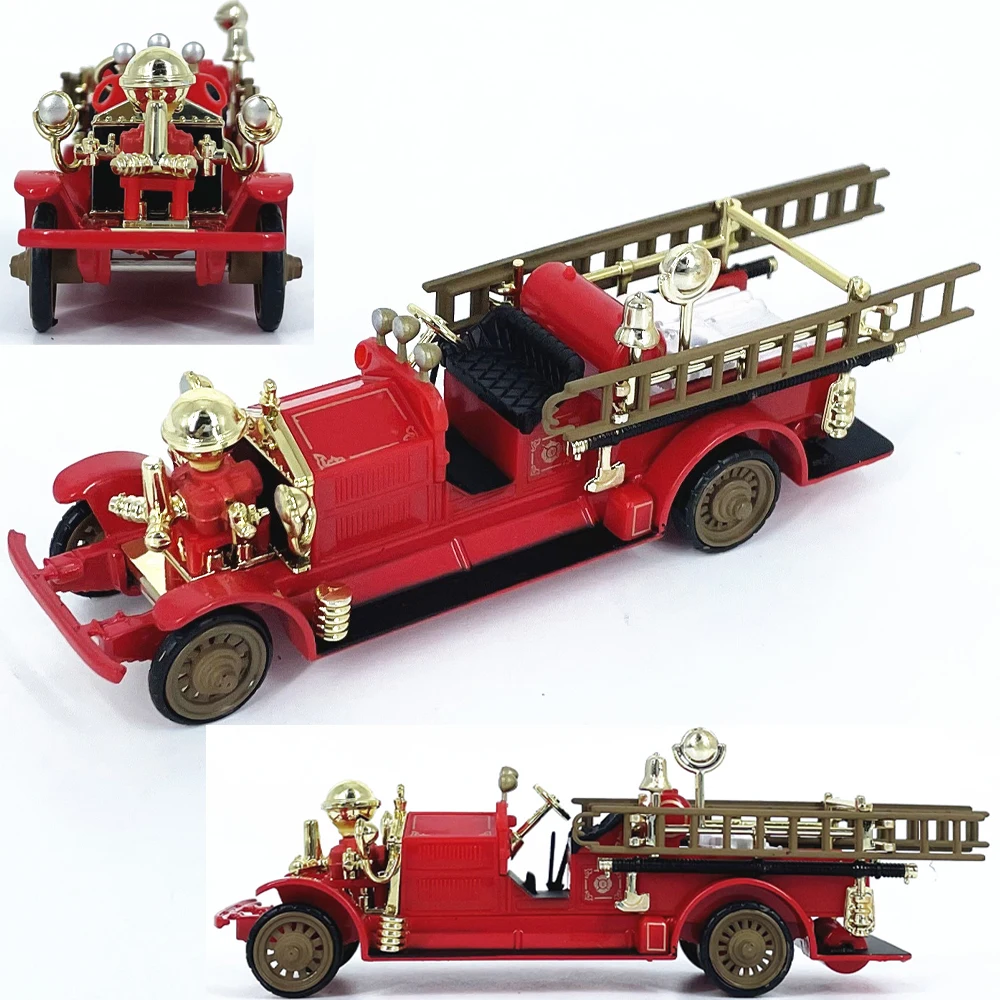 Diecast escala 1:64 americano 1924 motor de bomberos coche en miniatura de aleación juguete coleccionable regalo recuerdo adorno de exhibición