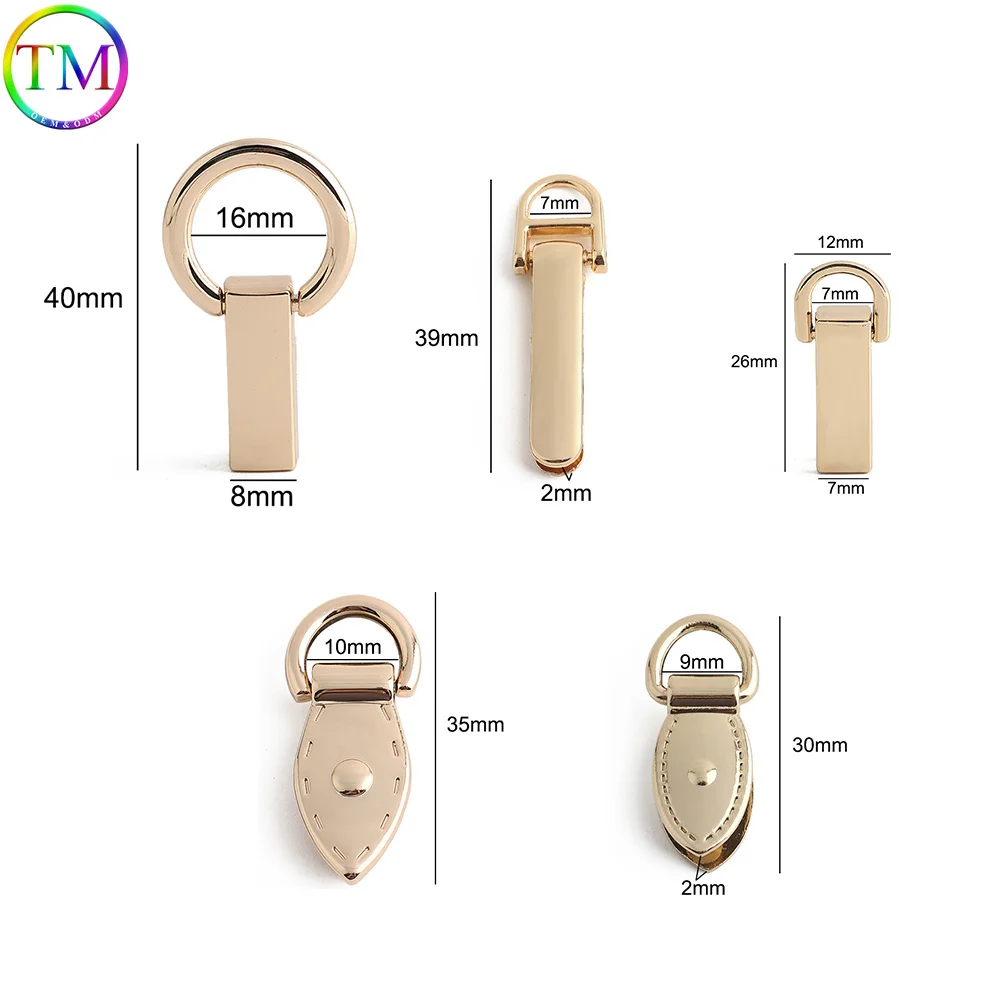 10/30Pcs Metal Side Clip Buckles HandBag Strap Chain Hanger Ring Clasp Keychain with Screw Hook Buckle DIY Bag Accessories