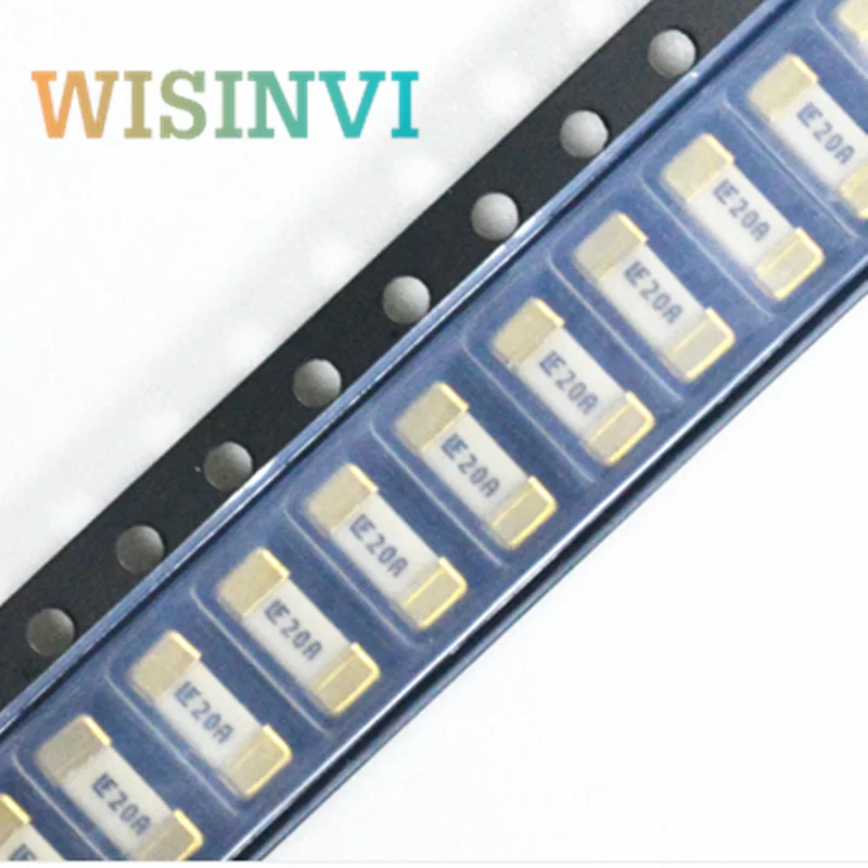 5pcs  Very Fast Acting SMD 1808 20A 65V Surface Mount Fuse 0451020 0451020.MRL FUSE LF 20A 65V V/FA NANO2 W/AU CAPS