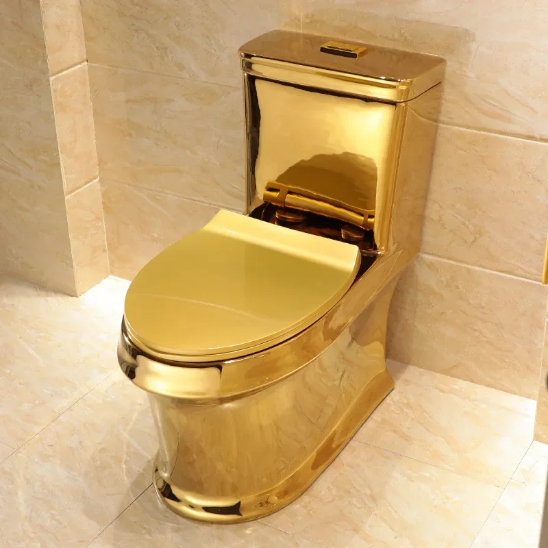 Gold tuhao gold personalized toilet Creative Color toilet deodorant ceramic toilet YX620TB