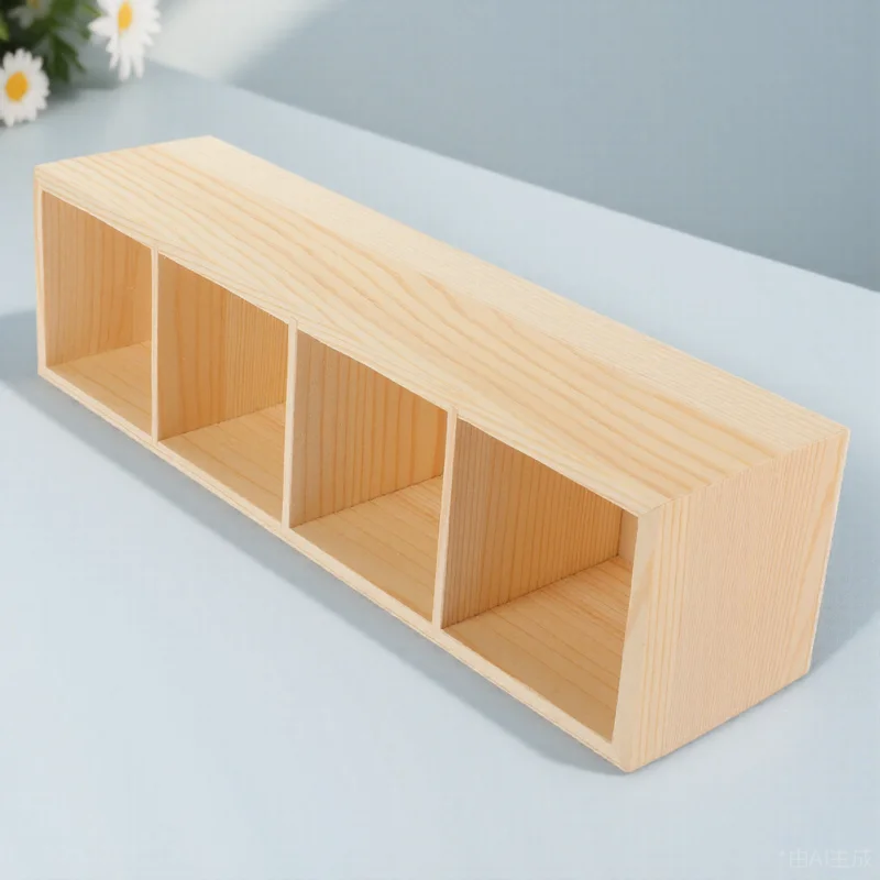 

Pine Wood Pen Holder Desktop Organizer Makeup Brush Holder Stationery Storage Box Wood Desk Organizer Pen Box Storage Bucket