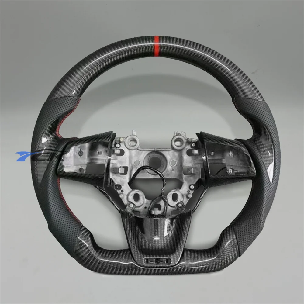 

Steering wheels for car Customized Carbon Fiber Black Leather For 2018 2019 2020 2021 2022 2023 Kia accessories