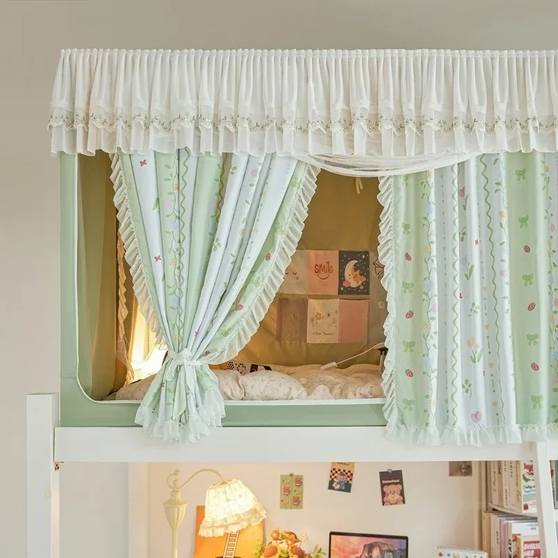 yesUpper and lower bunk strong shading mosquito net dormitory princess wind bed curtain 0.9 meters bedding