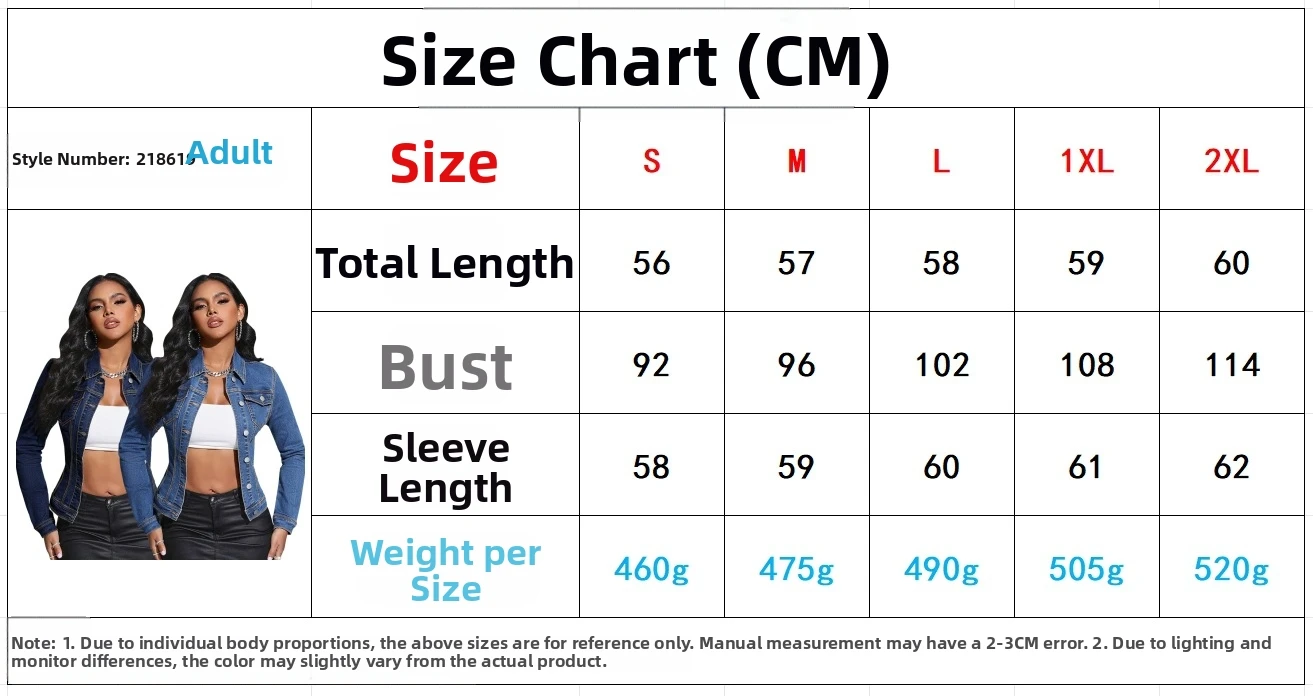 Jaket Denim Wanita Lengan Panjang Gaya Eropa Amerika Detail Saku Kerah Model 218619 Penjualan Langsung Pabrik