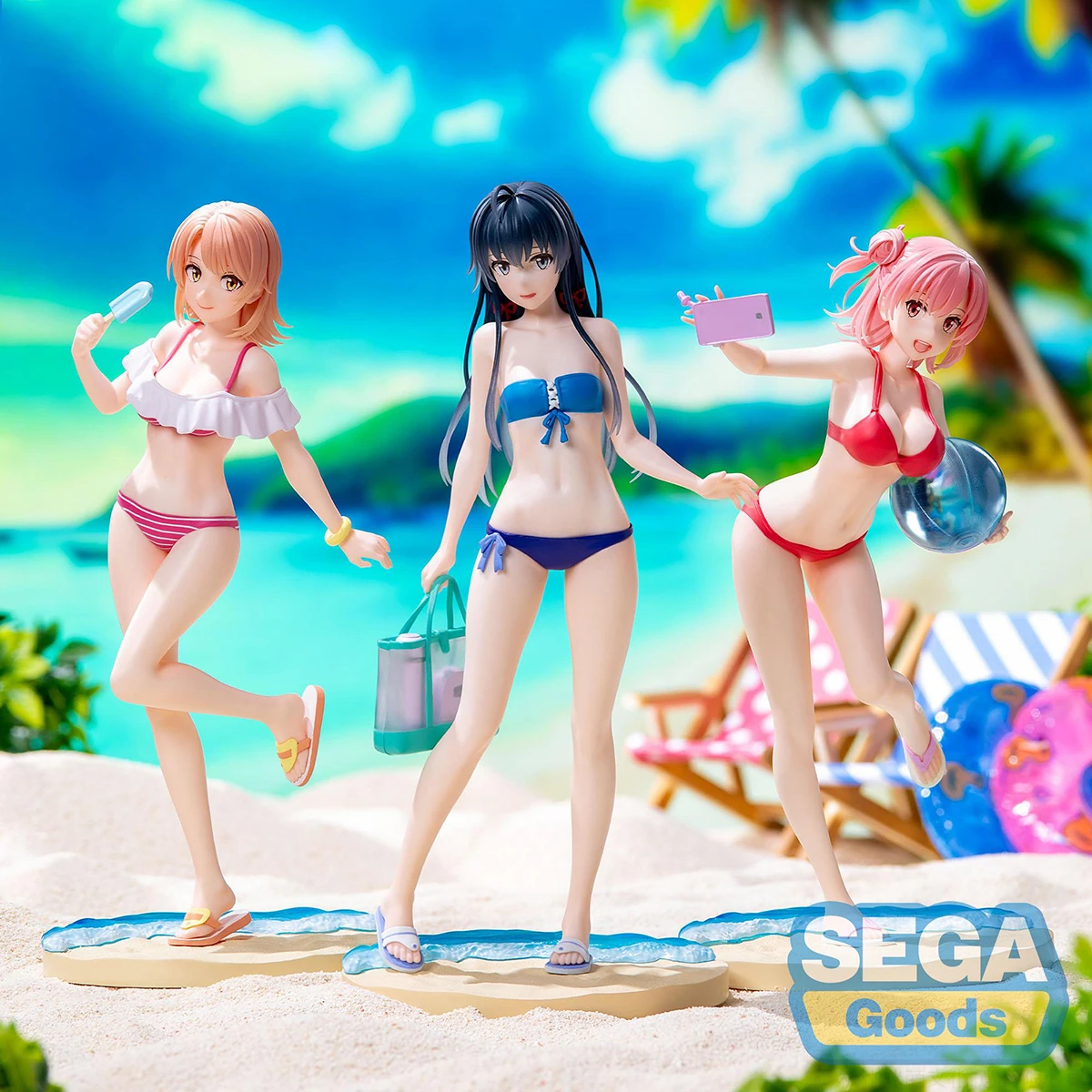 

SEGA Original Anime Figure Isshiki Iroha Yuigahama Yui Yukinoshita Yukino 19CM Bishoujo Doll Collectible Model Toy