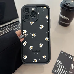 Daisy Smile Silicone Phone Case For iPhone 16 15 Pro Max 14 13 12 11 XS XR X 7 8 Plus SE 2022 Shockproof Candy Soft Bumper Cover