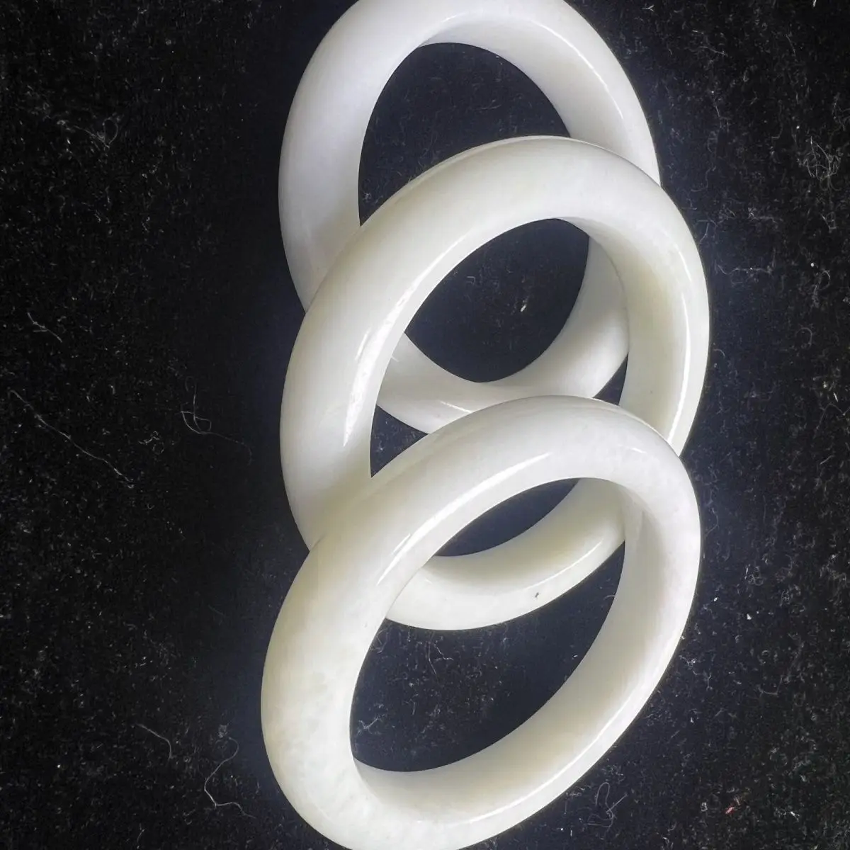 

Natural White Marble Moonlight white jade Exquisite bracelet Ancient hand authentic national style Chinese style young flat
