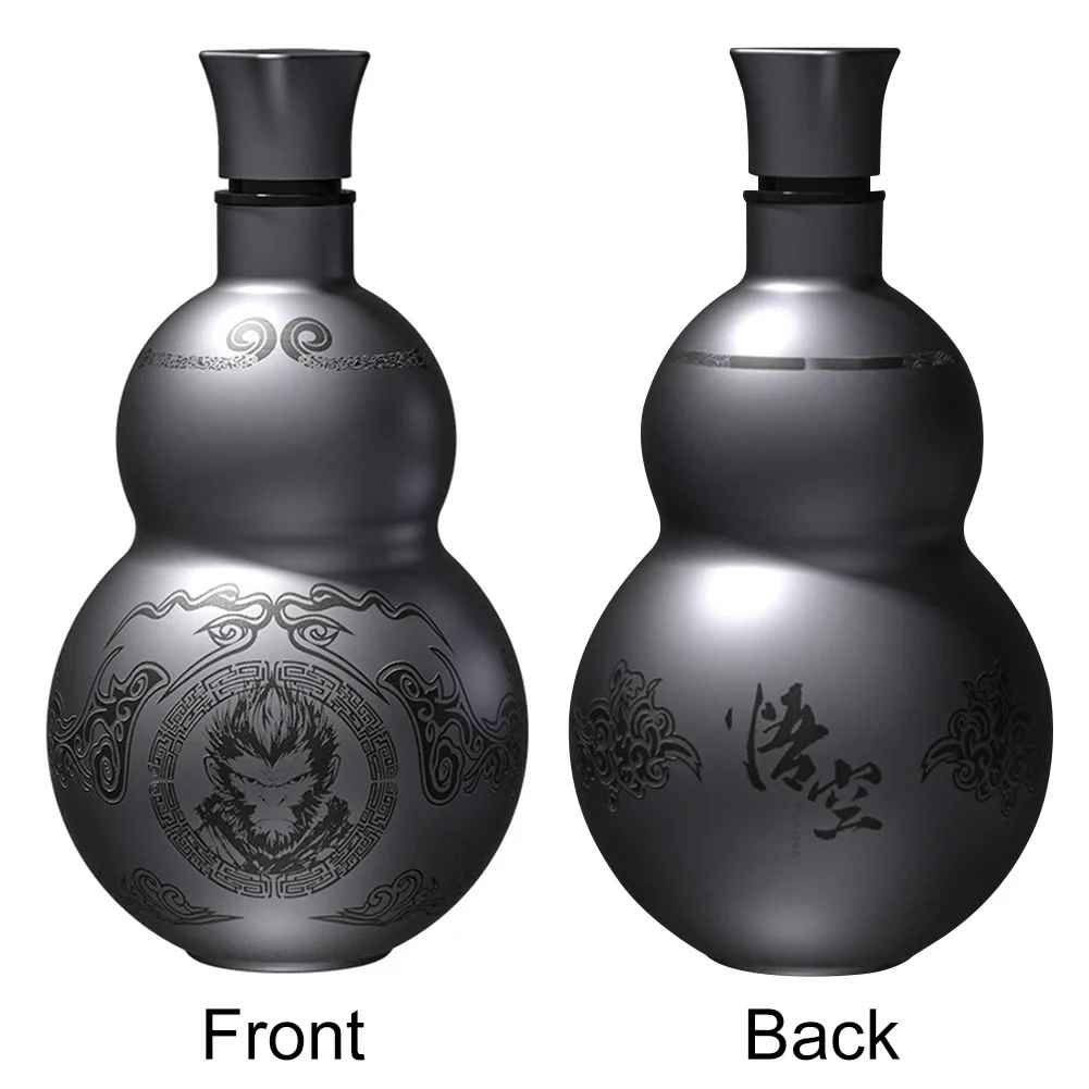

500ml Gourd Water Bottle Stainless Steel Retro Style Water Bottle Leakproof Double-Layer Insulated Cup for Cold Hot Beverages