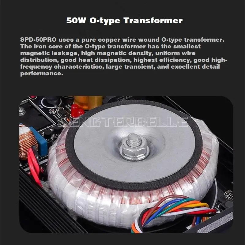 SPD-50PRO 50 Вт O-тип трансформатор HiFi малошумящий линейный источник питания постоянного тока 12 В 4 А для аудио USB-декодера