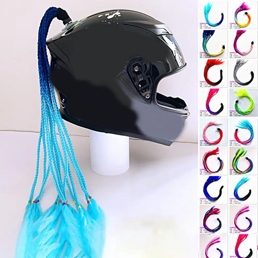 24Inch Helmet Braid Pigtails Ponytail For Women Motorcycle Helmet Braid Ponytail Motorbike Pigtails Braids Ponytail With Sucker