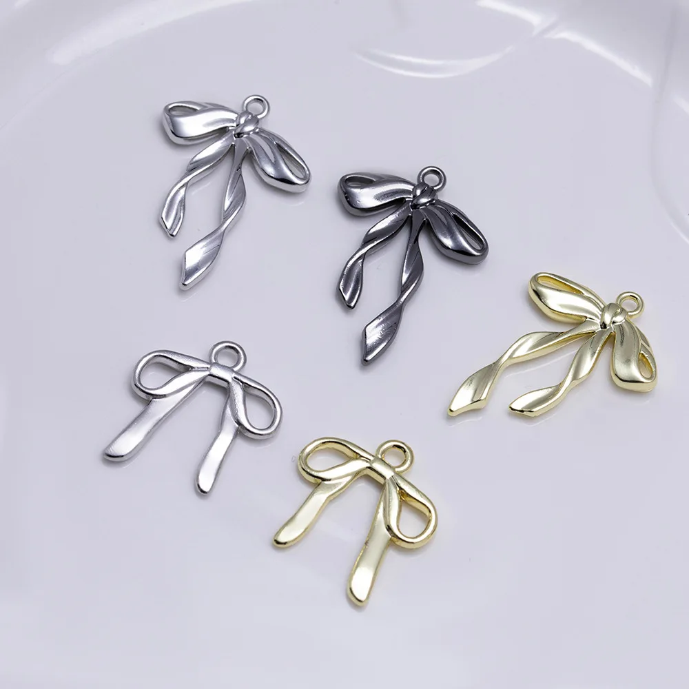 

100pcs Handmade Butterfly Pendant Charms Golden Silvery Color Pendants Necklace Earrings Connectors Diy Jewelry Making Findings