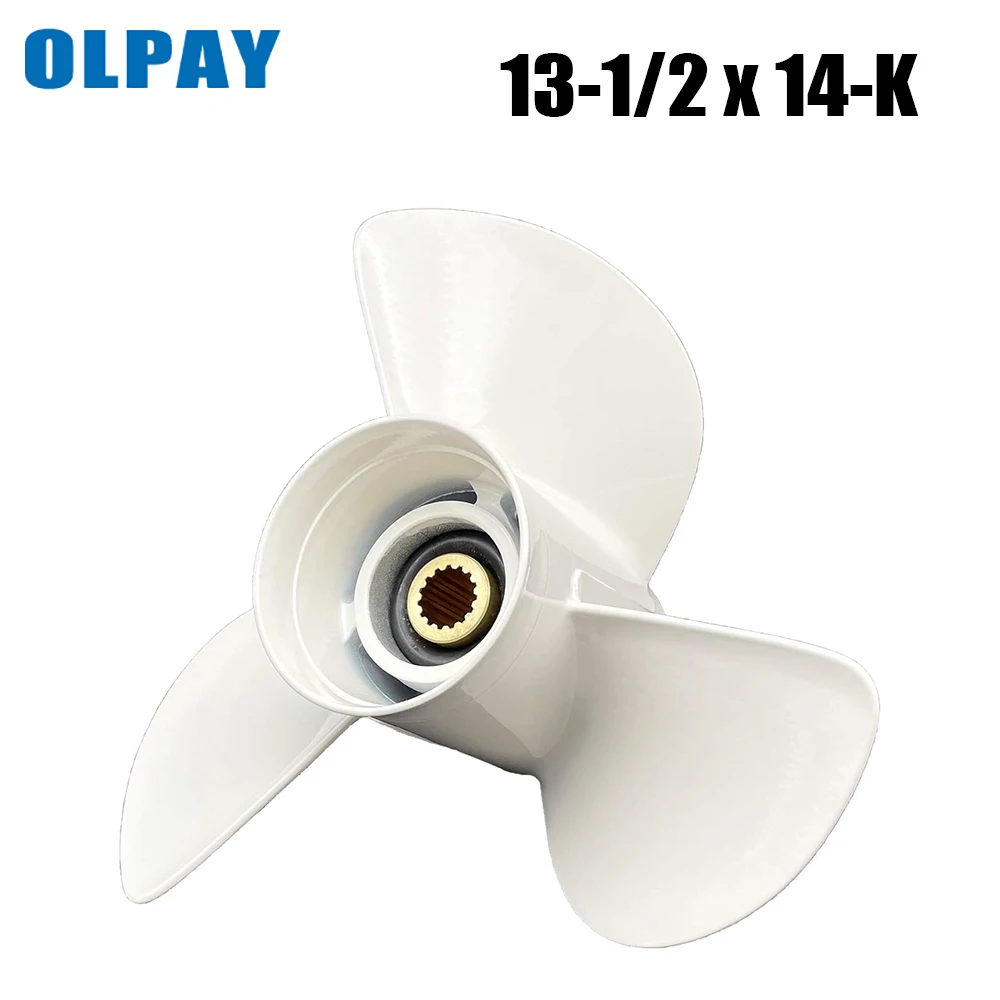 Outboard Propeller 13 1/2 x 14-K Aluminum Propeller For Yamaha 50-130HP Outboard Propeller OEM No.6E5-45958-00-EL