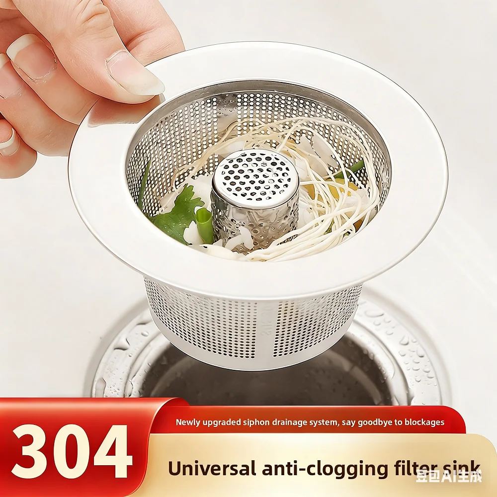 Sink Strainer Kitchen Sink Grid Filter Stainless Steel Drain Hole Filter Mesh Protection Against Clogging Kitchen Accessories