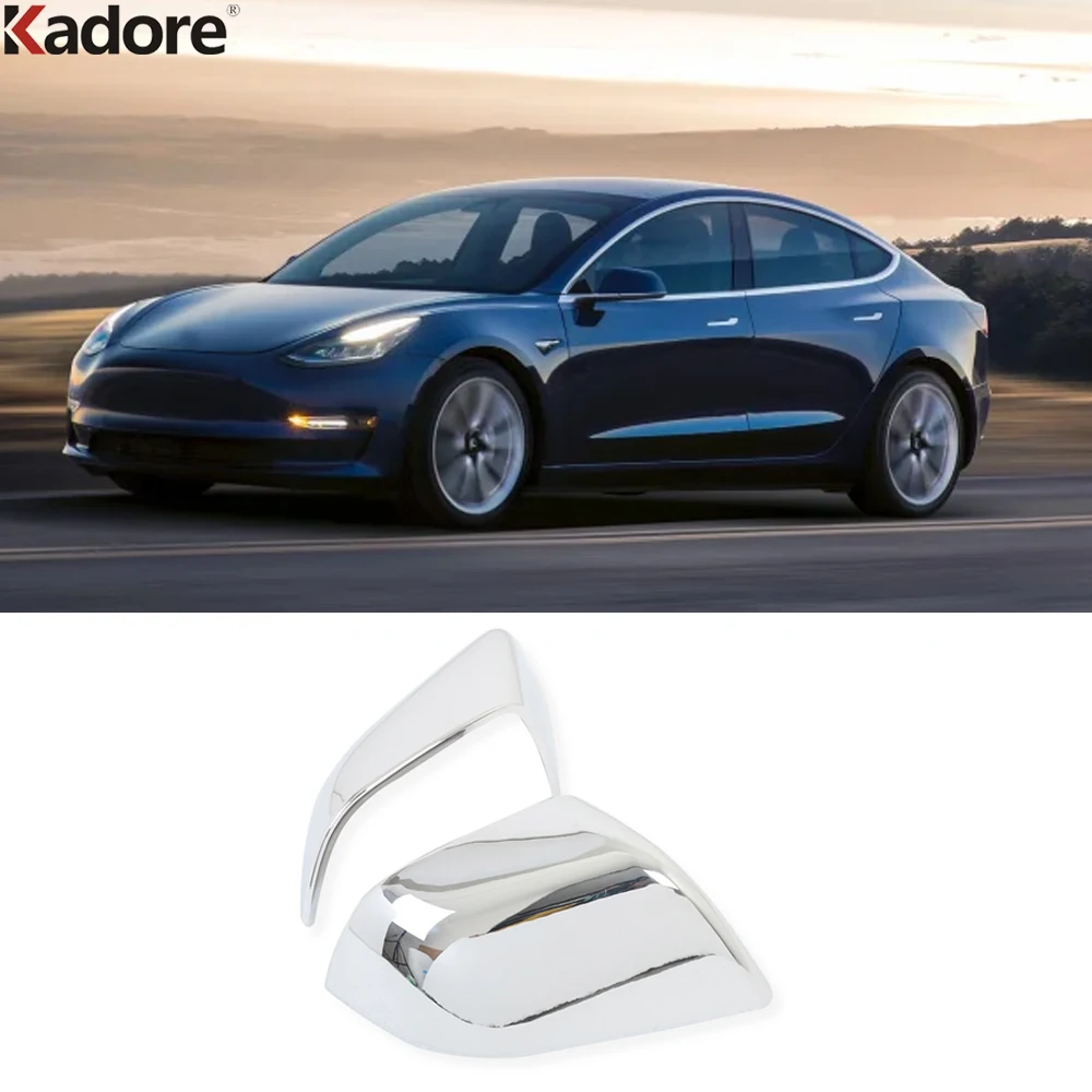 For Tesla Model 3 Y 2018 2019 2020 2021 2022 2023 2024 Carbon Fiber Car Rearview Mirror Cover Trim Side Mirrors Cap Accessories