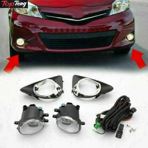 

Front Bumper Fog Lights Harness Switch Kit For Toyota 2012-2014 Yaris Hatch