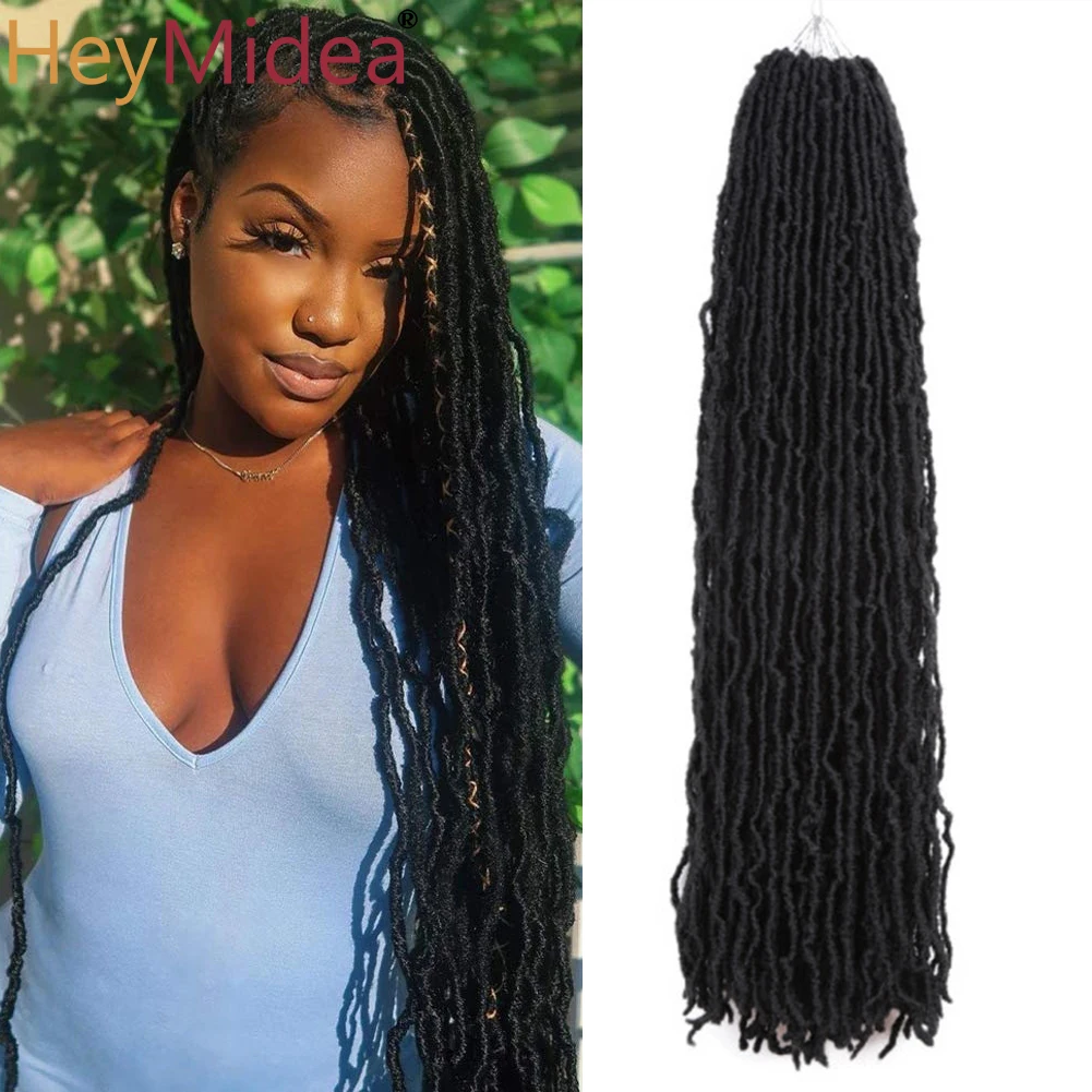 

Synthetic Faux Locs Crochet Hair Soft Nu Locs Afro Curly Wavy Pre-looped Super Long Goddess Braiding Dreadlocks for Black Women