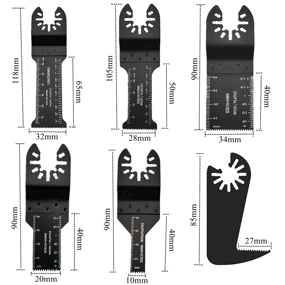 Imagem -02 - Oscilante Multi Tool Saw Blade Troca Rápida Fein Black & Decker Bosch Chicago Roybi Milwaukee Makita Artesão Dewalt 15 Peças