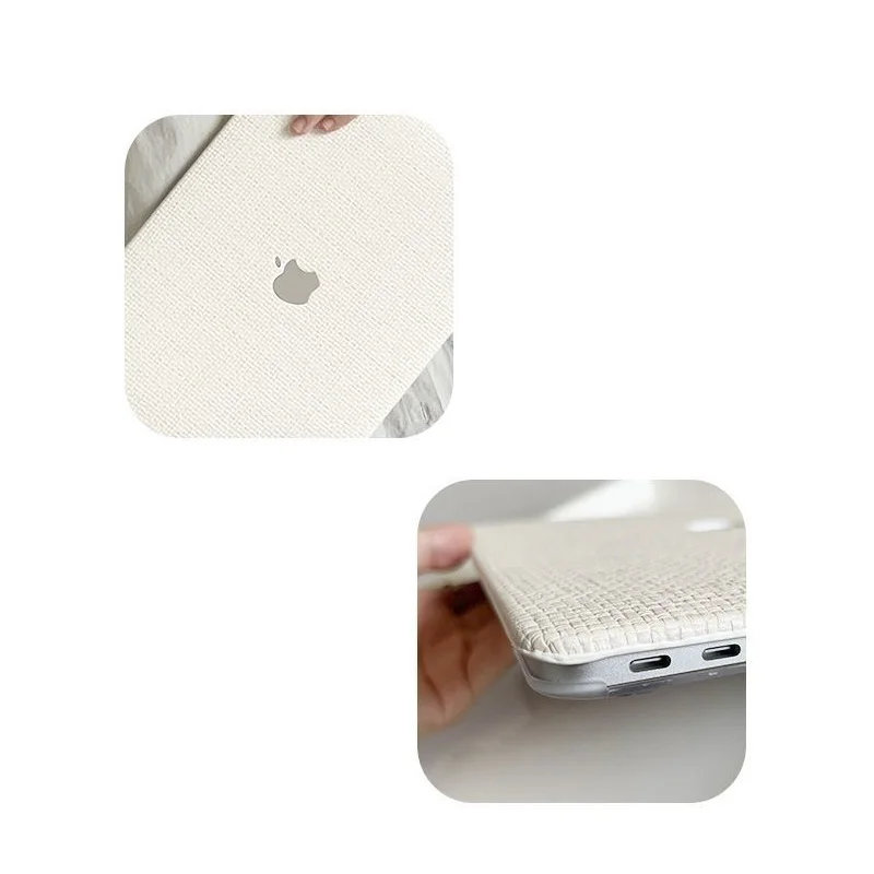 Etui na laptopa 2026 do Macbook Neo Air M4 13 M2 Pro 13 14 A3434, ochronna twarda obudowa do M3 15 Mac Retina A2681, wzór tkany — zdjęcie produktu 3
