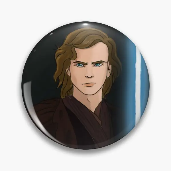 Anakin  Soft Button Pin Jewelry Badge Decor Collar Funny Lapel Pin Clothes Lover Fashion Women Metal Gift Cartoon Brooch Cute