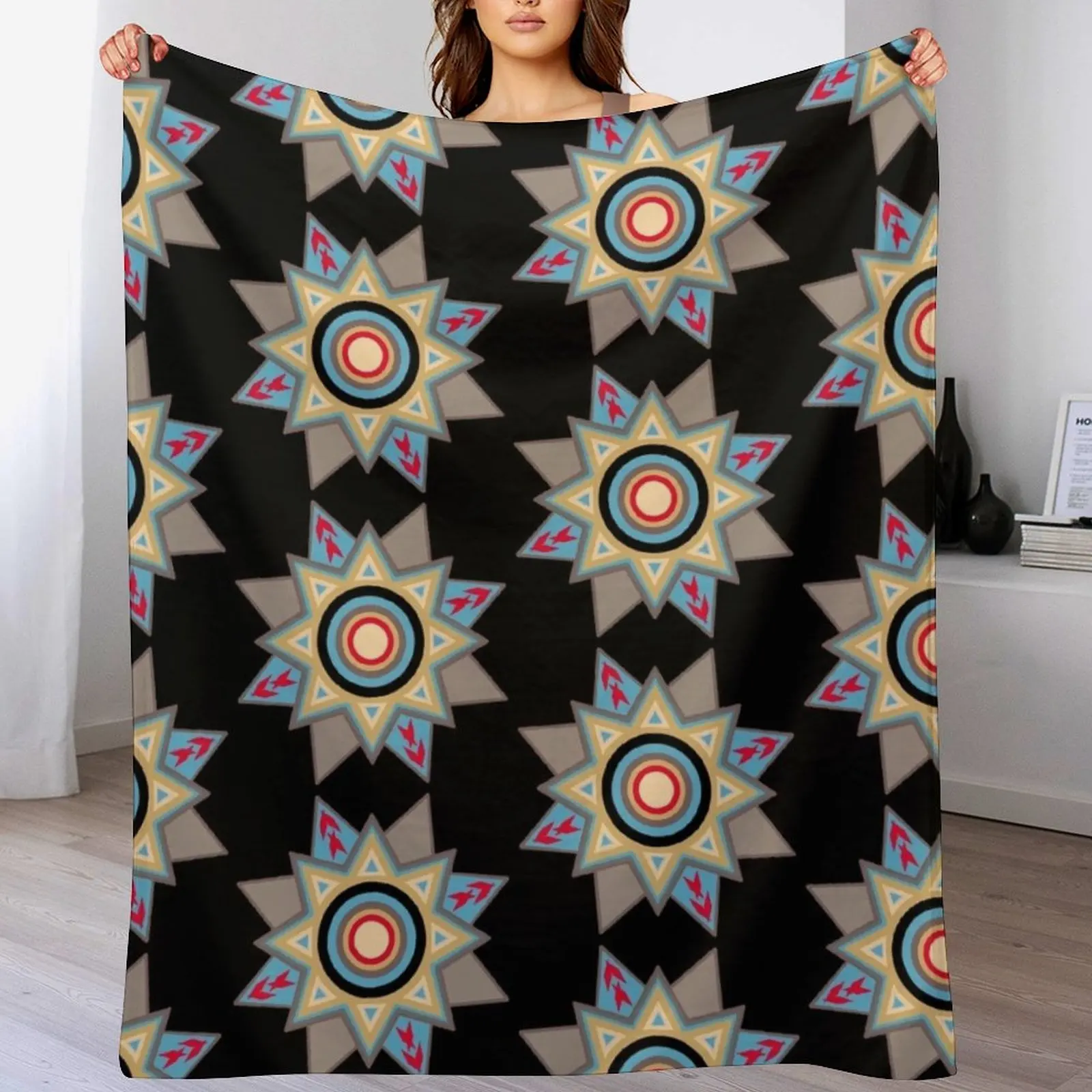 choctaw sunburst2 Throw Blanket