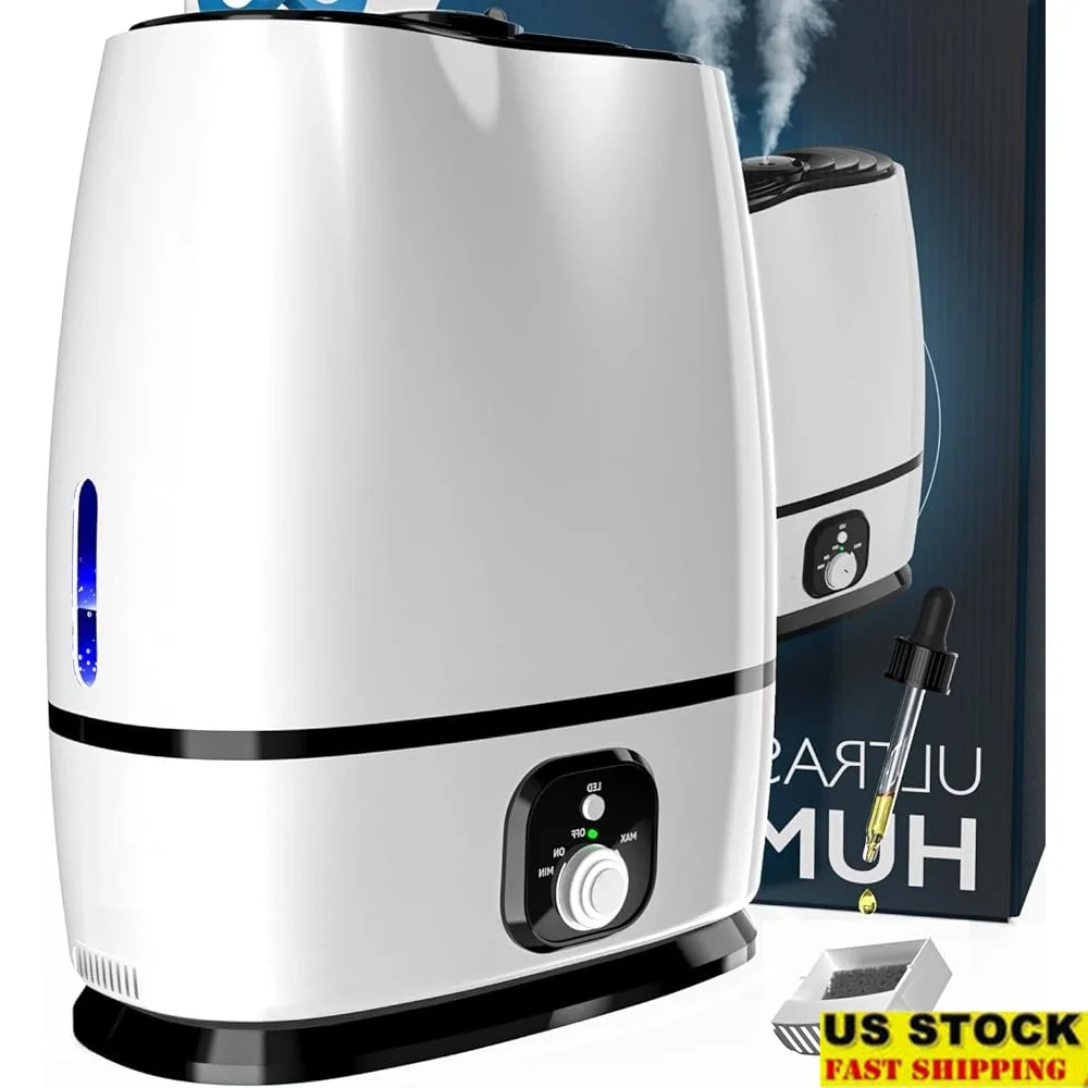 Cool Mist Humidifier Quiet Filterless 6L Bedroom Large Room Essential Oil Diffuser Air Humidifier Baby Allergies Dry Skin