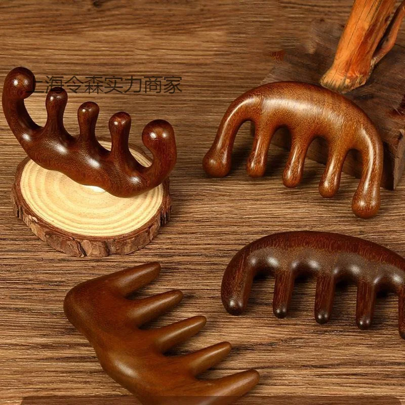 

Air cushion short hair UV natural color buffalo horn genuine natural gradient design airbag air cushion comb