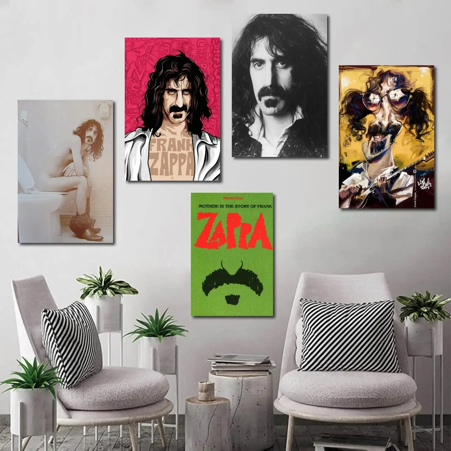 Frank Zappa Poster Decorative  Painting Canvas Poster Wall Art Living Room Posters Bedroom Painting