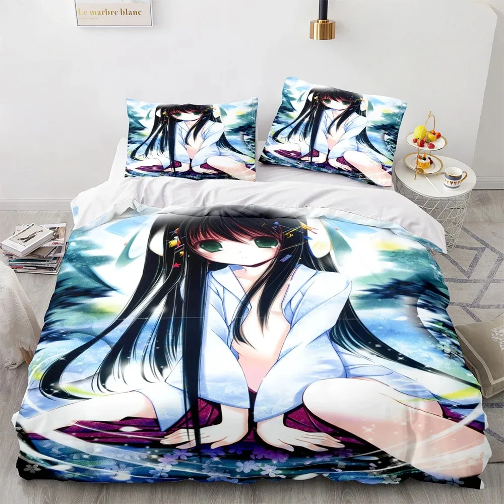 

Anime Kawaii Sexy Girl Bedding Set Boys Girls Twin Queen Size Duvet Cover Pillowcase Bed Kids Adult Fashion Home Textileextile d