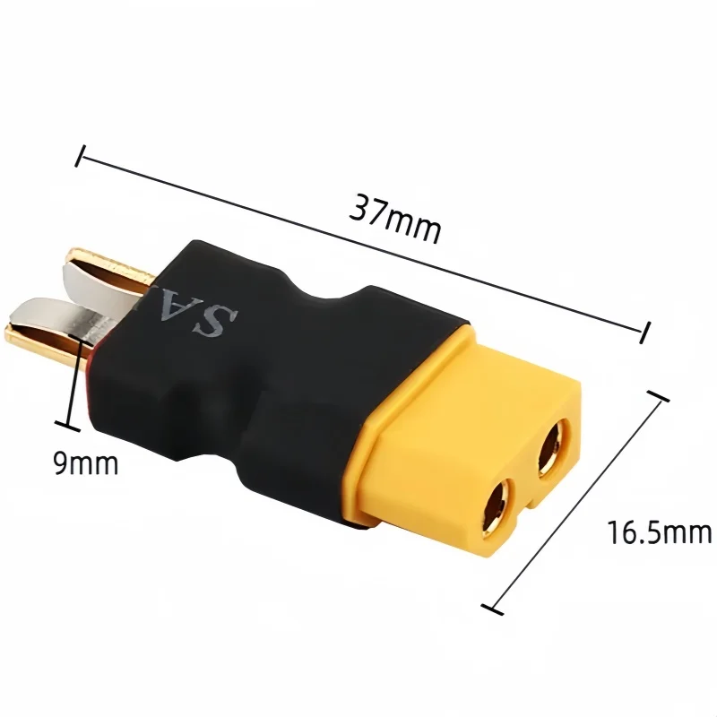 Model T Plug to XT60 Adapter - Model for Converting Aviation Model Power Supply, Battery Charger, Motor and ESC Adapter Ports