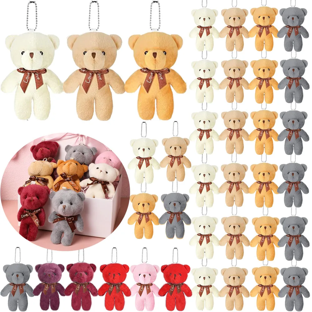 20-100Pcs Mini Bear Gifts for Baby Shower Stuffed Plush Bear Bulk Small Bear Wedding Valentine's Day Gifts Party Favor for Guest