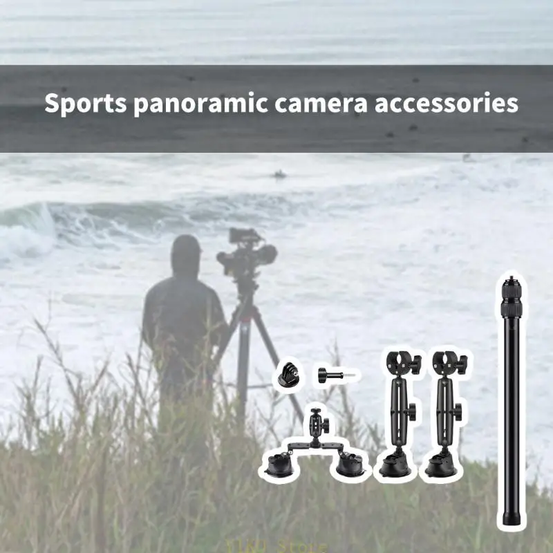 

K32C Action Camera Car Mounting With 47.2inch Invisible Selfie Aluminum Rod For 360