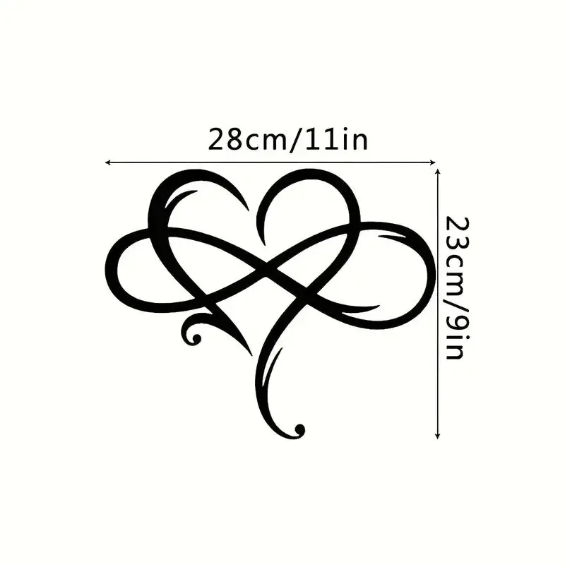 الشمال الحب الأبدي زوجين حلقة زخرفة المعادن إنفينيتي القلب الحديد الداخلية الجدار قلادة الديكور #4