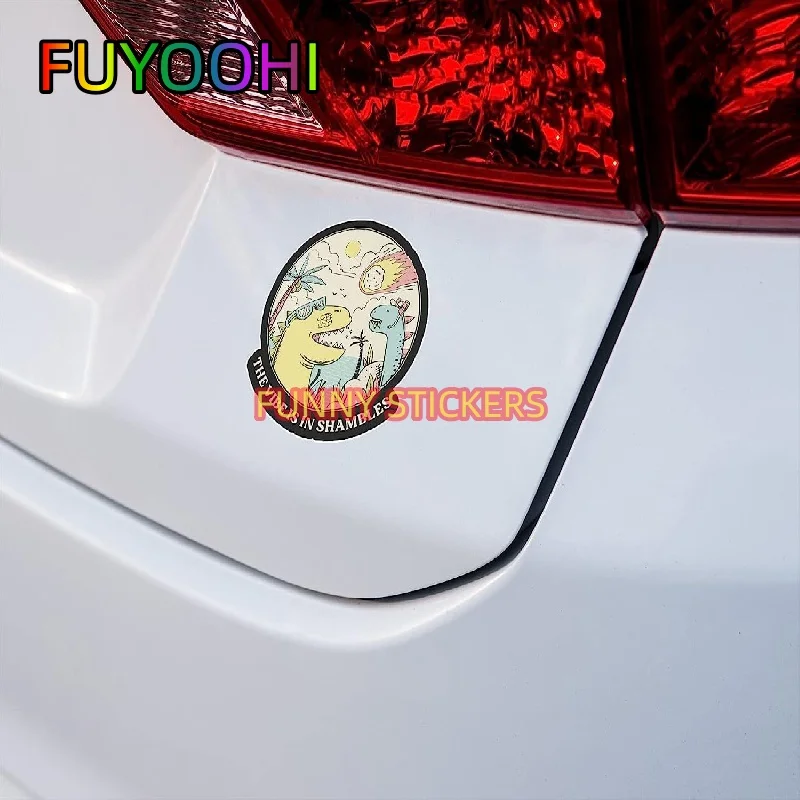 FUYOOHI Anime Cartoon Dinosaur Car Sticker Car Locomotive Computer Wall Decoration Sticker