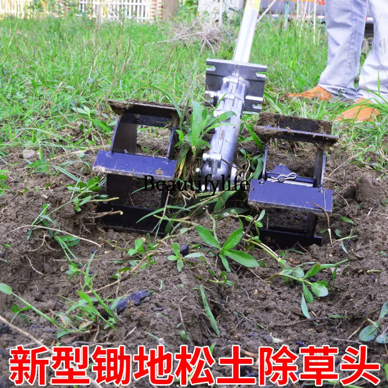 Small soil loosening micro-tiller soil loosening cutter head wheel lawn mower wheel hoeing machine