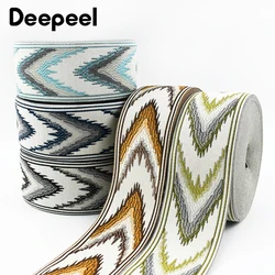 2/5/10M Deepeel Jacquard Webbing Tape 6cm Wide Ethnic Embroidery Ribbon Sewing Curtain Garment Decorative Band Crafts Materials