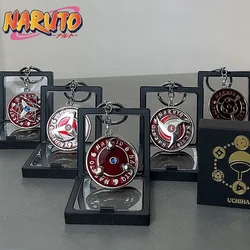 Naruto Sharingan Keychain Anime Cartoon Backpack Decoration Sasuke Itachi Obito Madara Kakashi Key Rings Spinner Stress Toy Gift