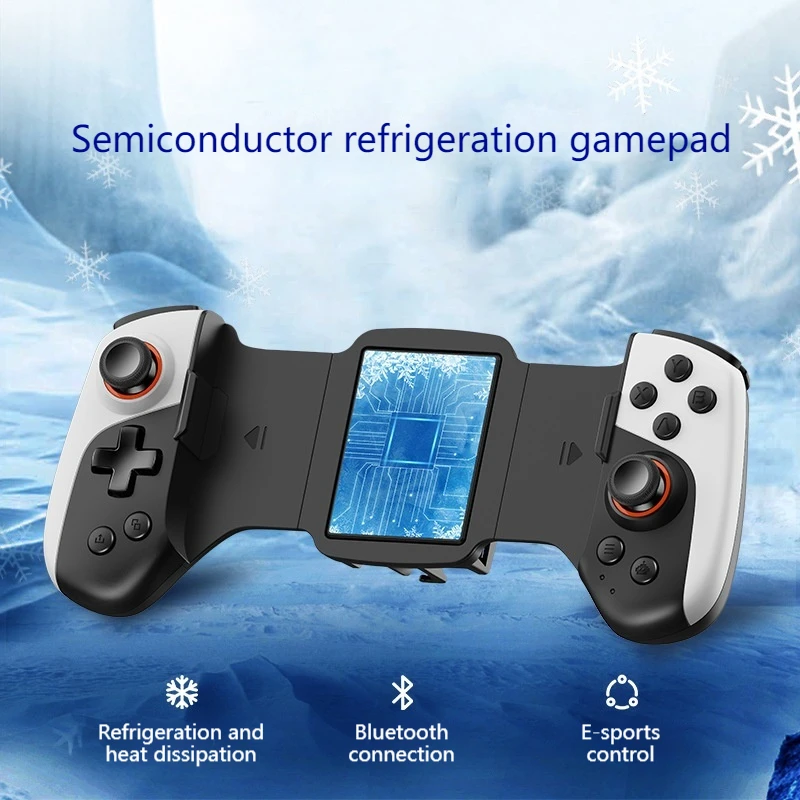 2024 Semiconductor Cooling Game Controller Bluetooth Dual Joystick 7 Fan Blades Mobile Phone Cooling E-Sports Game Controller