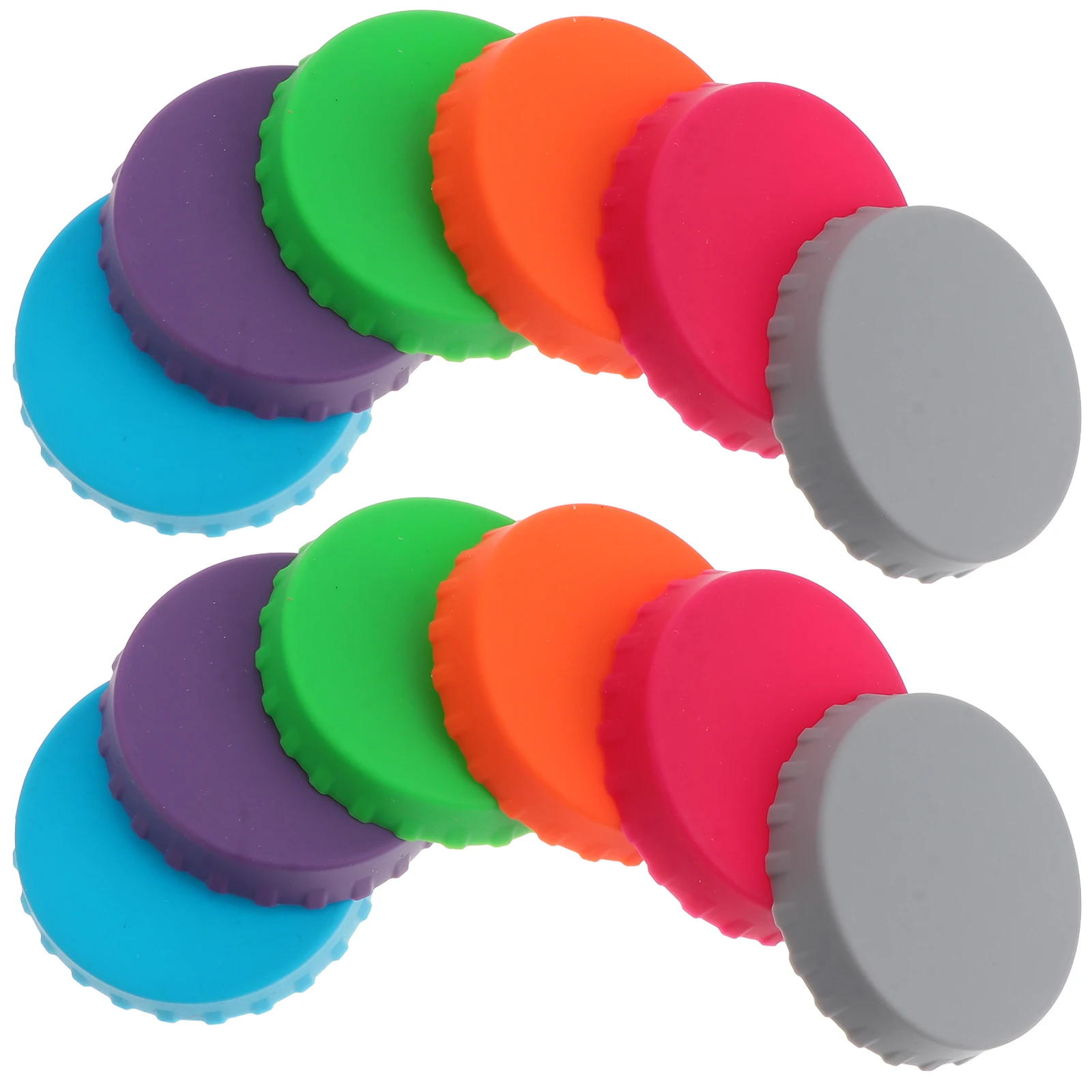

12pcs Closure Silicone Lids Reusable Bottle Caps Wide Uses Silicone Stoppers Seals Stoppers Plugs